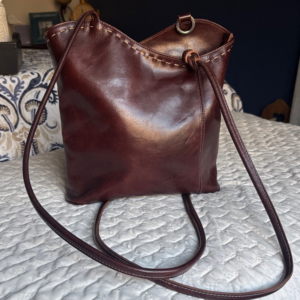 H’Joe Brown Leather Backpack/Shoulder Bag